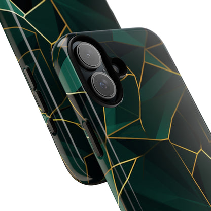 Emerald Veil - Geometric Luxe Phone Case