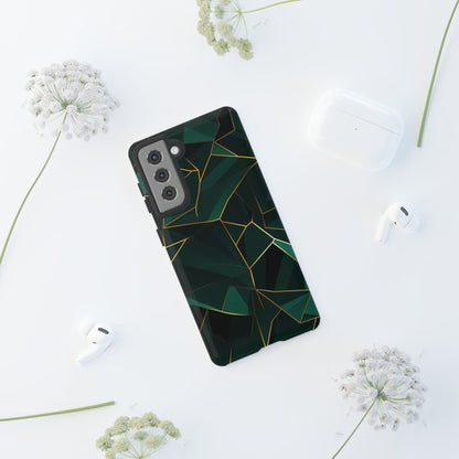 Emerald Veil - Geometric Luxe Phone Case