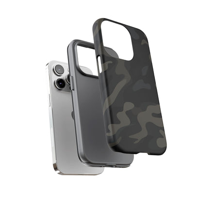 Black Camouflage Phone Case for iPhone, Samsung and Google Pixel