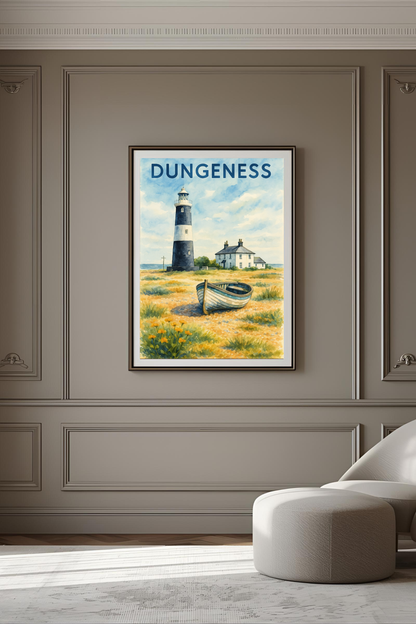 Dungeness Shores: Watercolor Beach Landscape