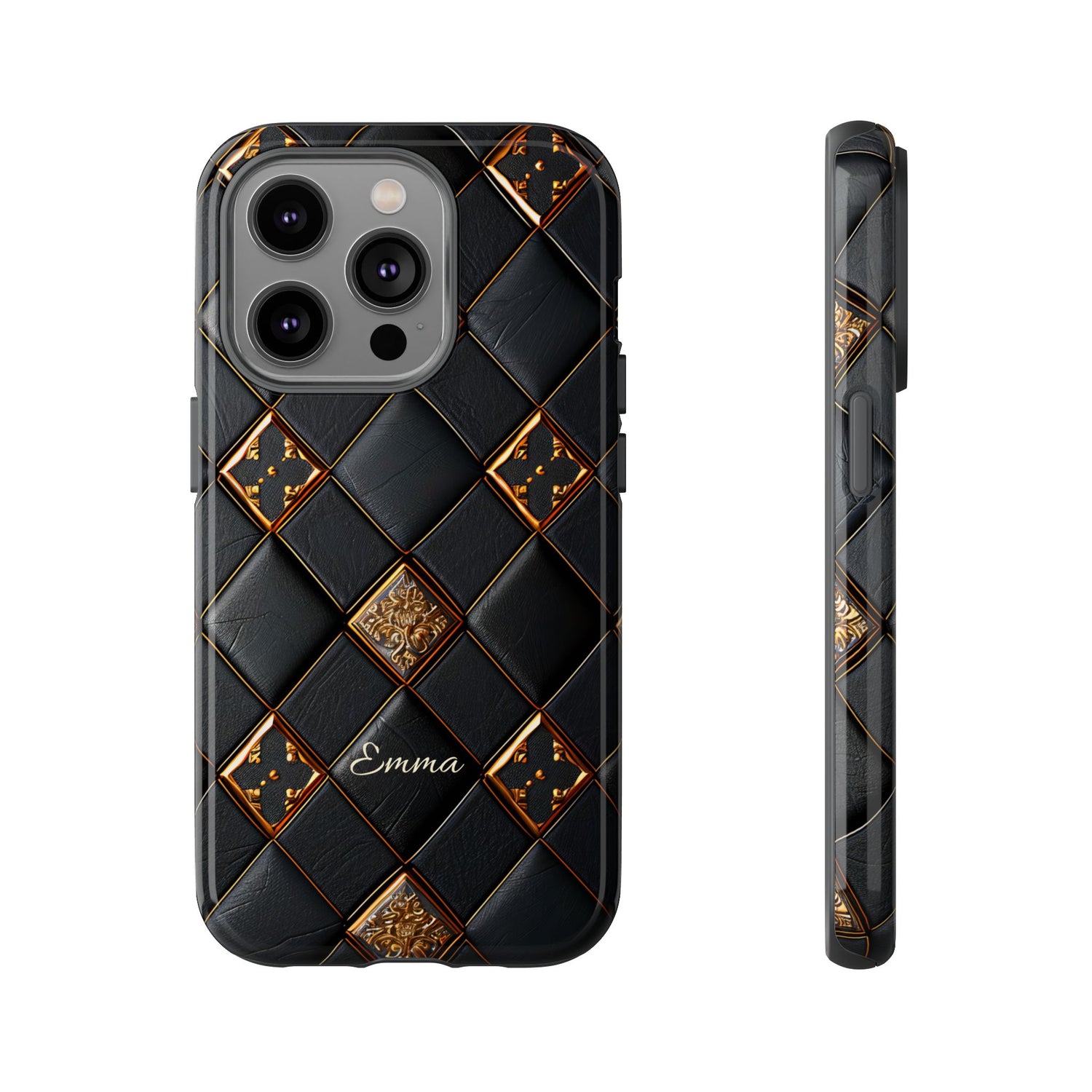 Phone Cases - Luxury Checkers Pattern Tough Cases for iPhone and Samsung Galaxy