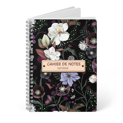 Floral Spiral Notebook, A5 Cahier de Notes for Writing &amp; Planning - Students, Writers, Gifts, Bullet Journaling, Softcover Journal
