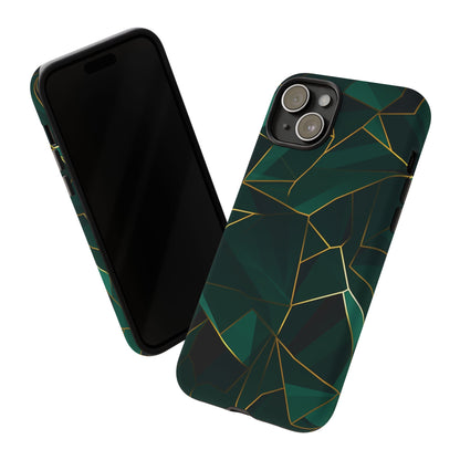 Emerald Veil - Geometric Luxe Phone Case
