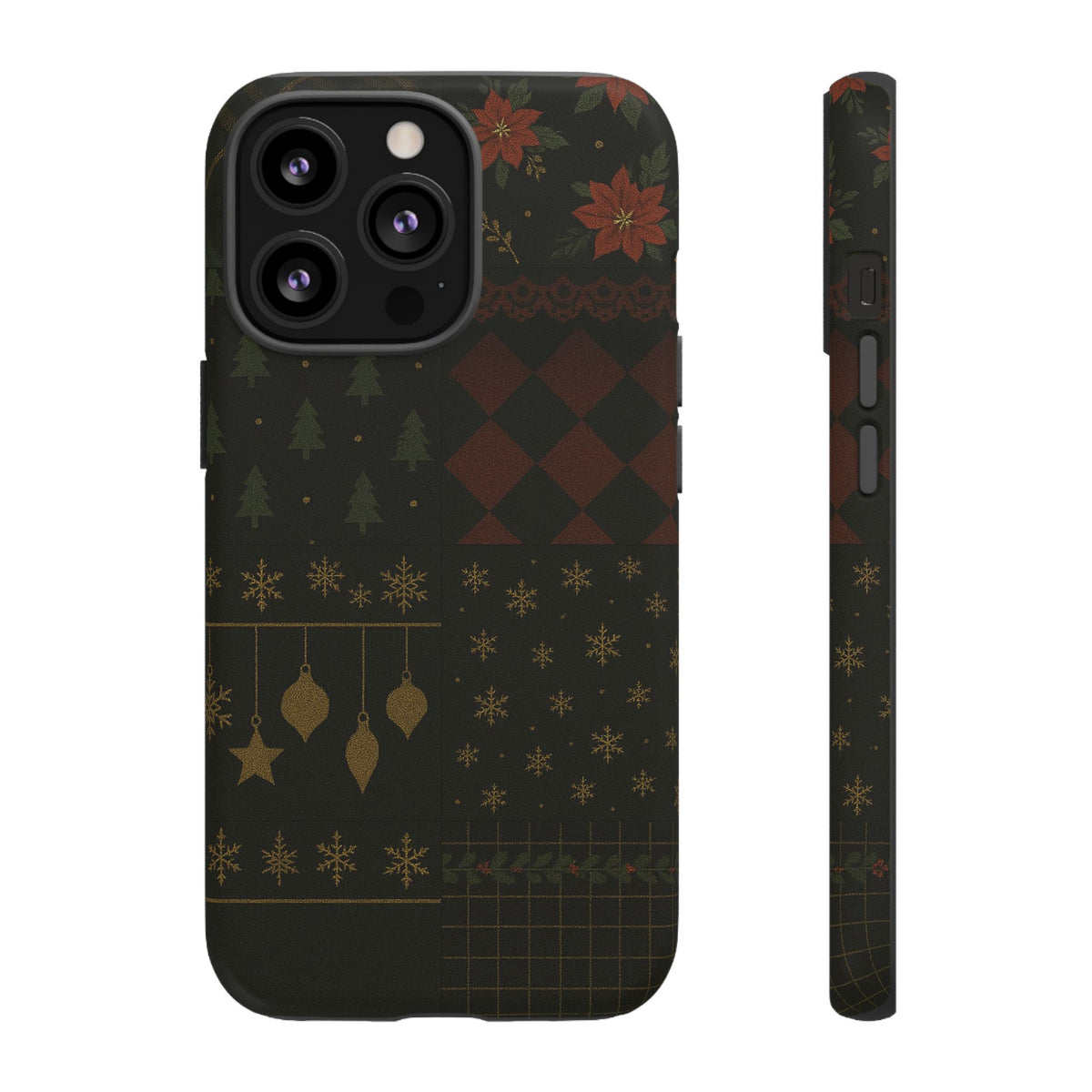 Black Luxury Phone Case for Christmas Festive Season - Tough design iPhone 13 Pro Matte