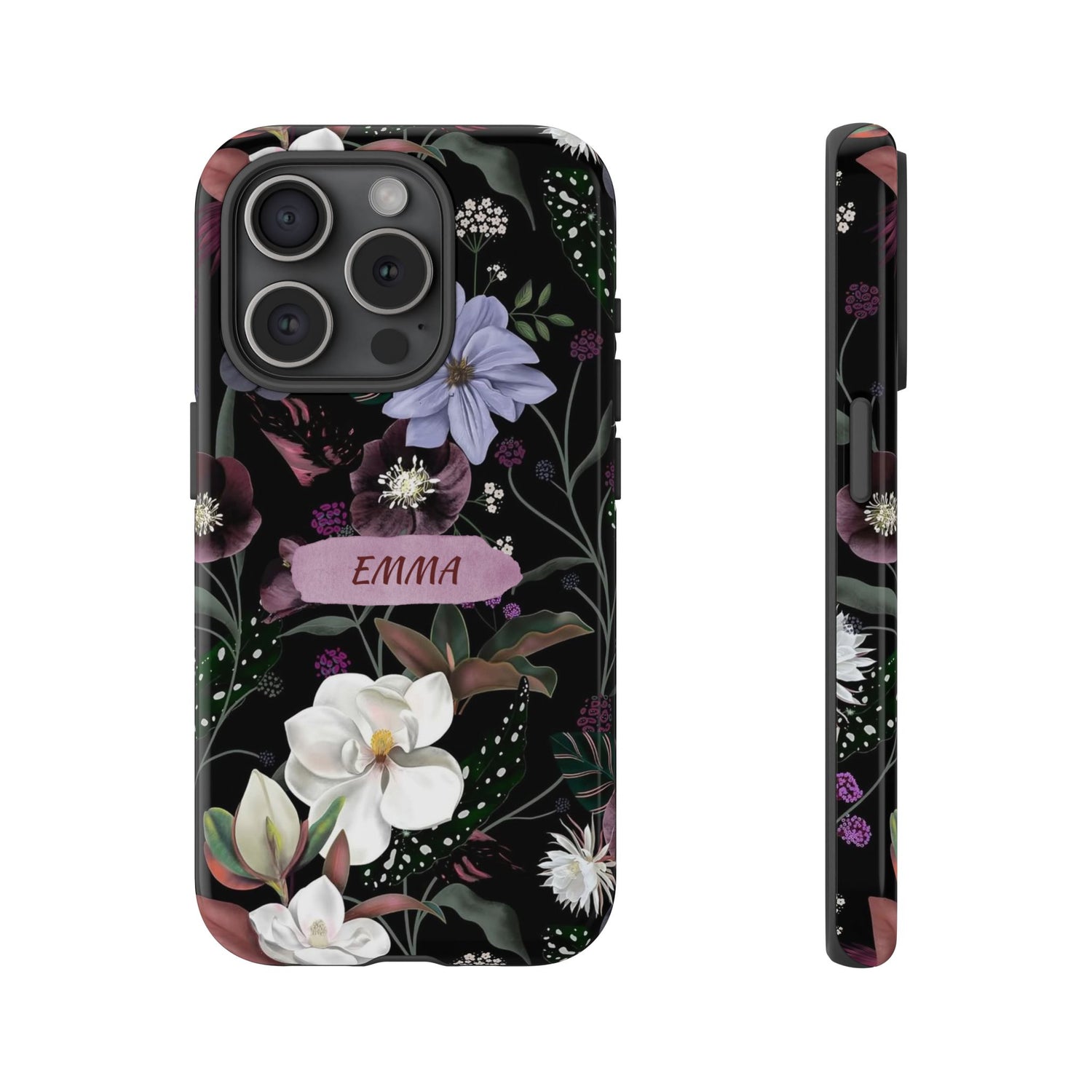 Phone Cases, Personalised Floral Pattern Ultra Plus Pro Cover, iPhone 16, 15, 14, 13+, Samsung Galaxy S23, S22, Custom Case