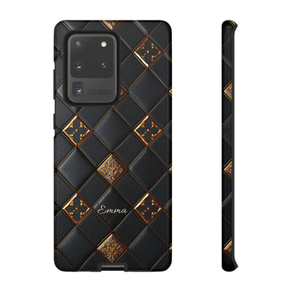 Phone Cases - Luxury Checkers Pattern Tough Cases for iPhone and Samsung Galaxy