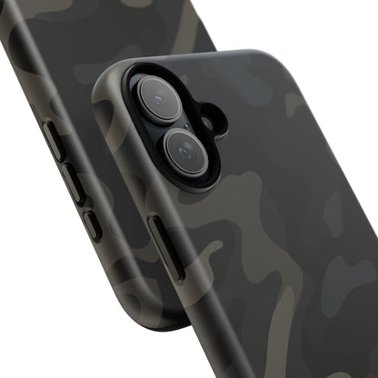 Black Camouflage Phone Case for iPhone, Samsung and Google Pixel