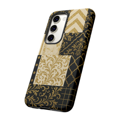 Phone Case, Luxury Black and Gold Festive Design for Christmas Gift, Holiday Decor, Tough Cases, Winter Celebration, Elegant iPhone Cover