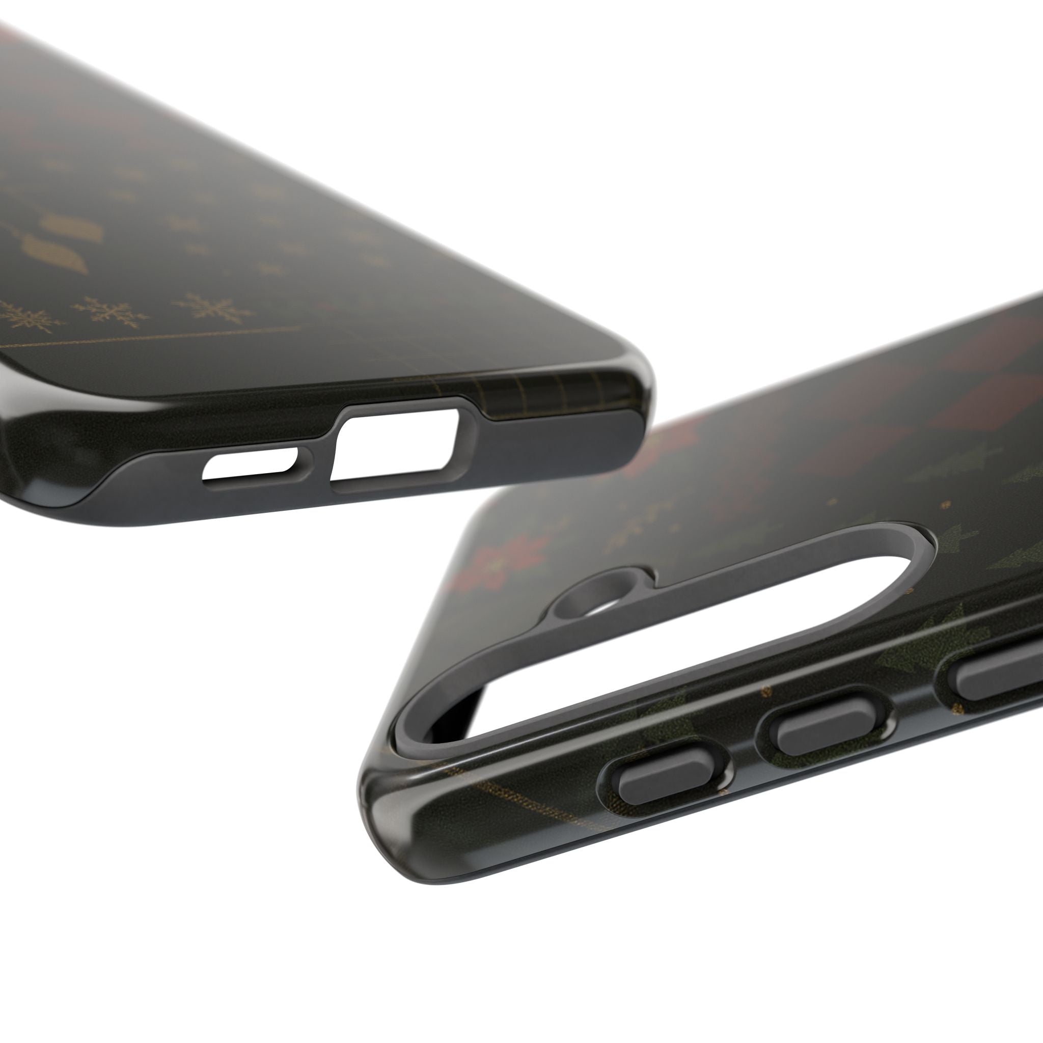 Black Luxury Phone Case for Christmas Festive Season - Tough design