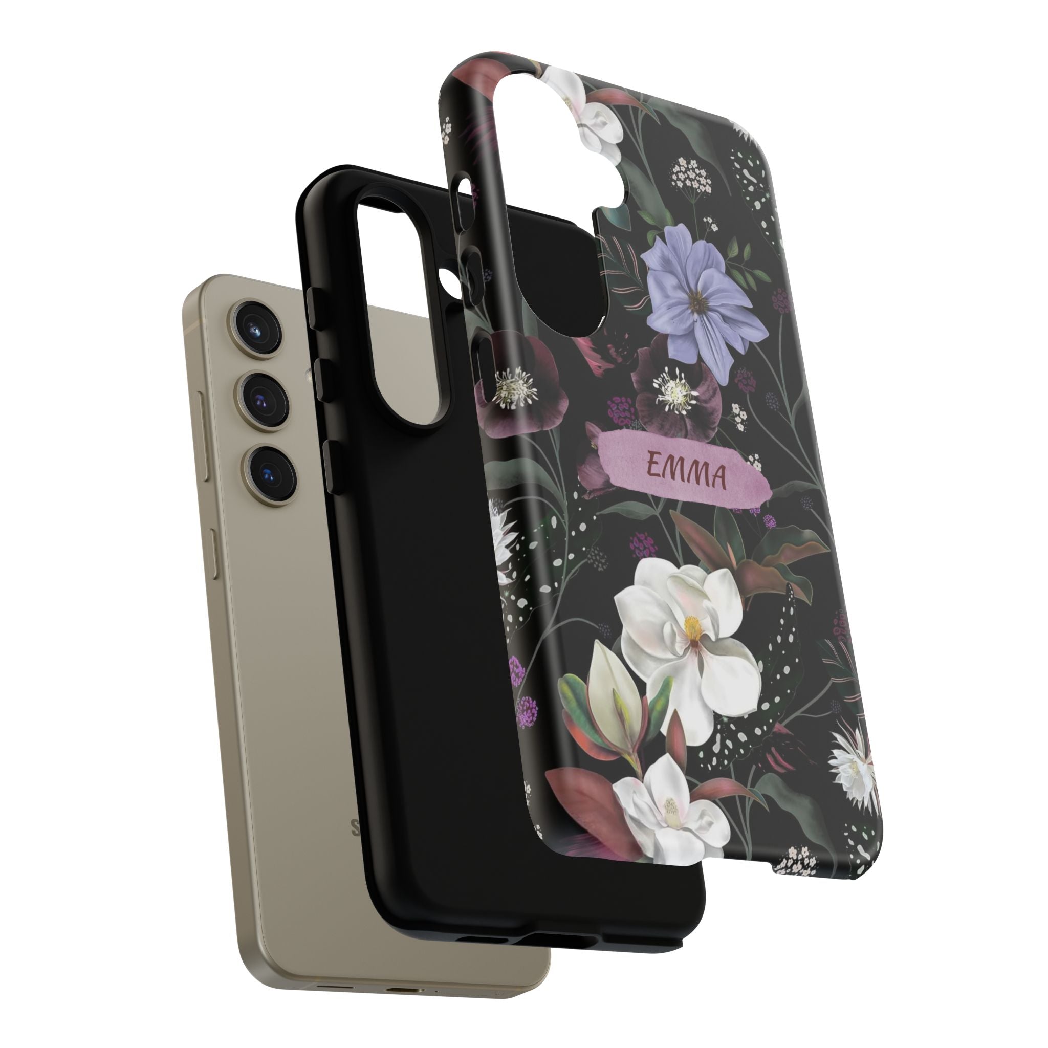 Phone Cases, Personalised Floral Pattern Ultra Plus Pro Cover, iPhone 16, 15, 14, 13+, Samsung Galaxy S23, S22, Custom Case