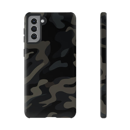 Black Camouflage Phone Case for iPhone, Samsung and Google Pixel Samsung Galaxy S21 Plus Glossy