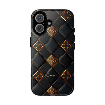 Phone Cases - Luxury Checkers Pattern Tough Cases for iPhone and Samsung Galaxy