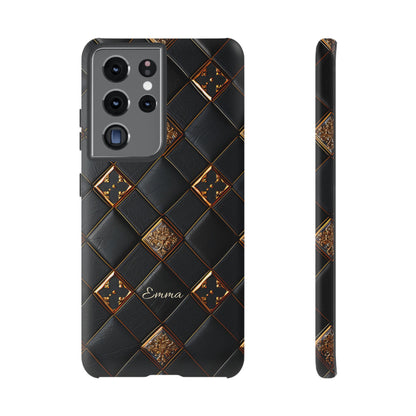 Phone Cases - Luxury Checkers Pattern Tough Cases for iPhone and Samsung Galaxy
