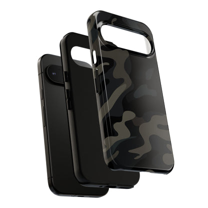 Black Camouflage Phone Case for iPhone, Samsung and Google Pixel