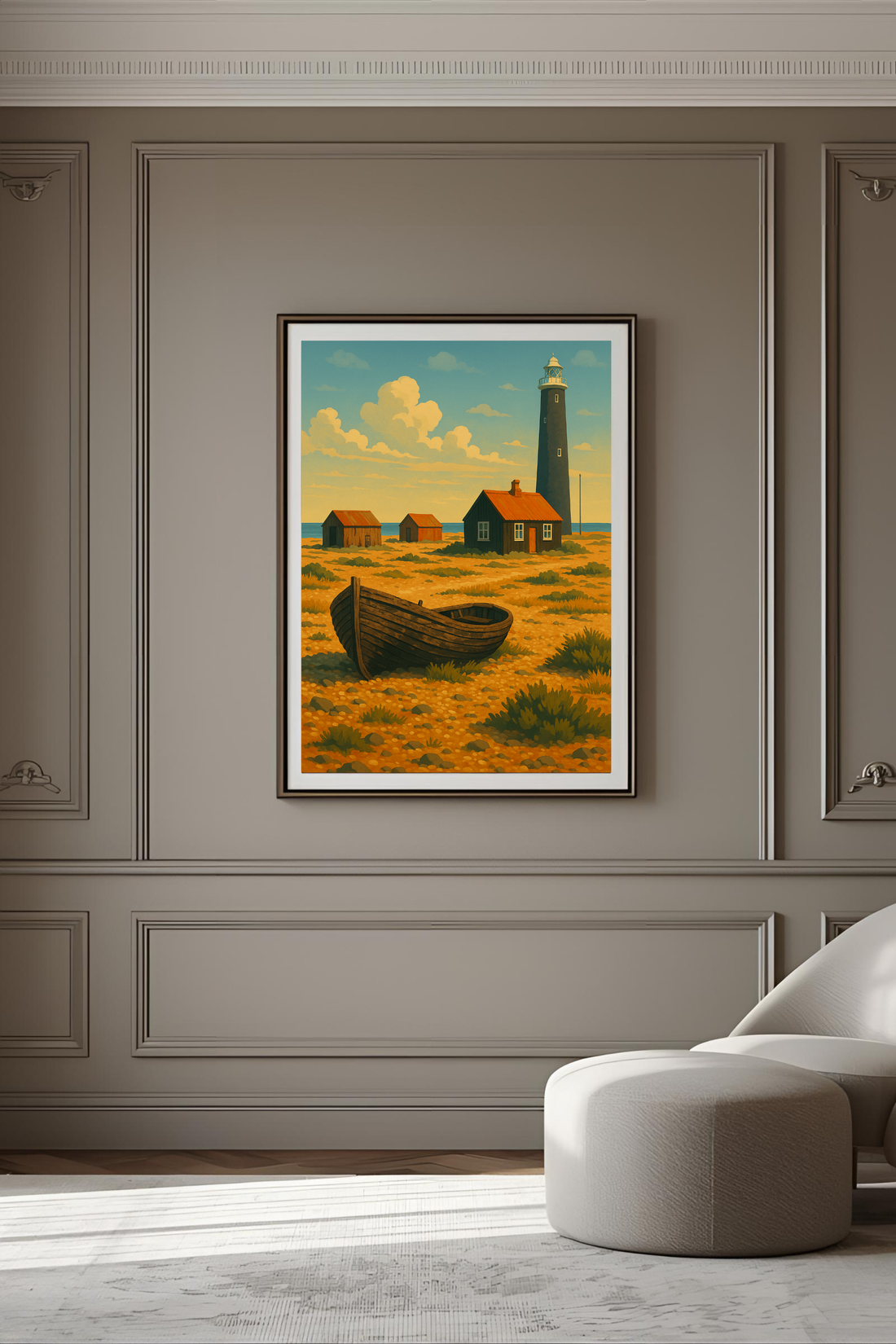 Dungeness Kent Beach Watercolor Print - Wall Art England