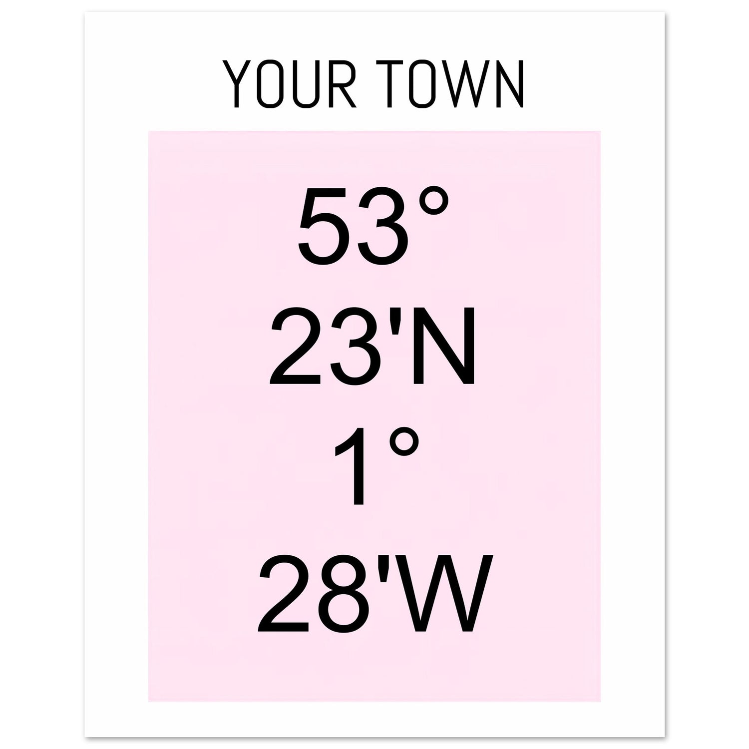 Personalized Map or Custom Location Coordinates Poster Print | Minimalist Unframed Wall Art Decor A3 A4 A5