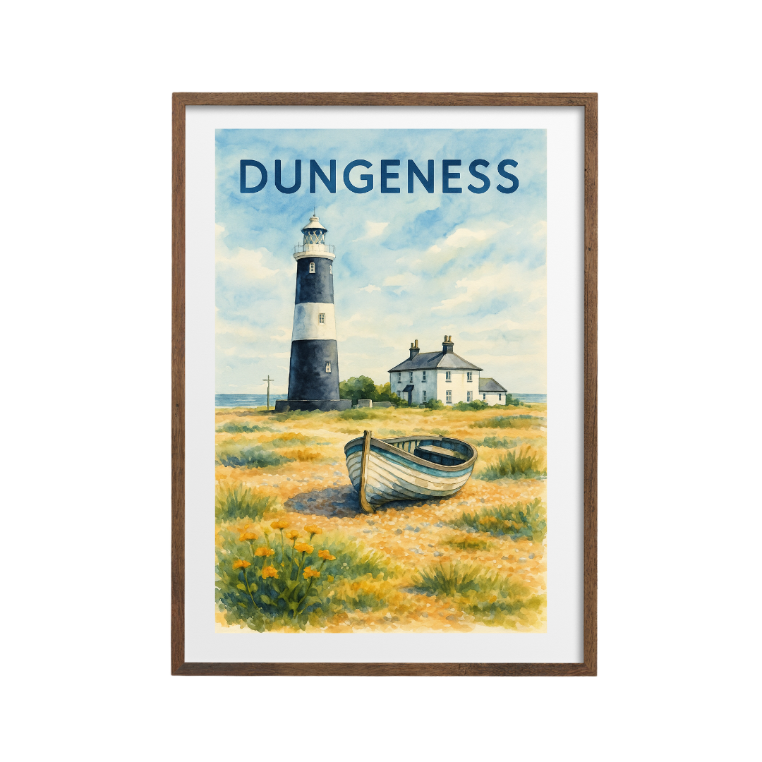 Dungeness Shores: Watercolor Beach Landscape