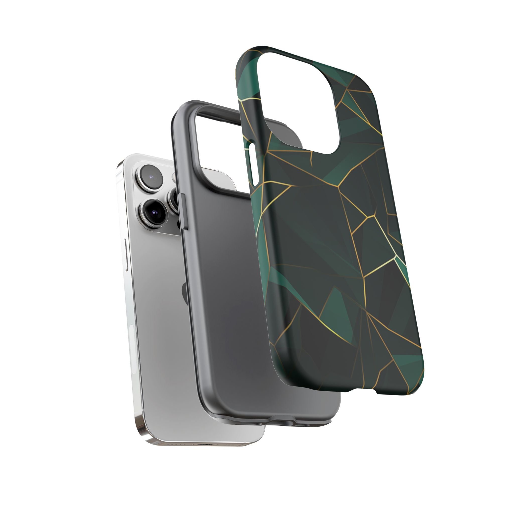Emerald Veil - Geometric Luxe Phone Case
