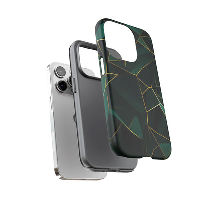 Emerald Veil - Geometric Luxe Phone Case