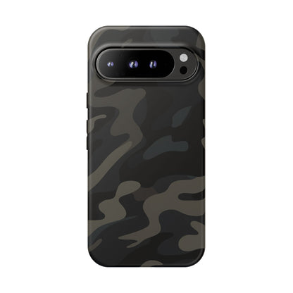 Black Camouflage Phone Case for iPhone, Samsung and Google Pixel Google Pixel 9 Pro XL Matte
