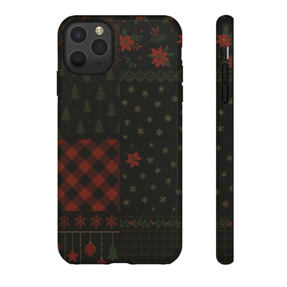 Black Festive Phone Case - Christmas Phone Cover - Tough Design iPhone 11 Pro Max Glossy