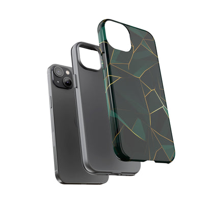 Emerald Veil - Geometric Luxe Phone Case