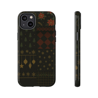 Black Luxury Phone Case for Christmas Festive Season - Tough design iPhone 14 Plus Glossy