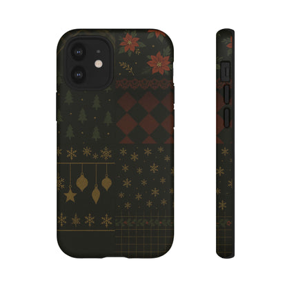 Black Luxury Phone Case for Christmas Festive Season - Tough design iPhone 12 Mini Matte