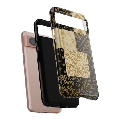 Phone Case, Luxury Black and Gold Festive Design for Christmas Gift, Holiday Decor, Tough Cases, Winter Celebration, Elegant iPhone Cover