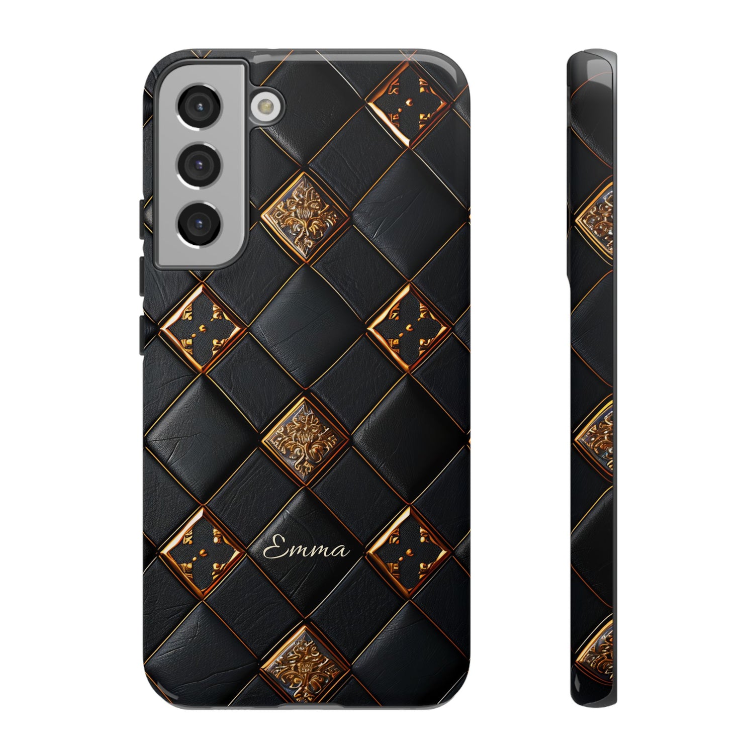 Phone Cases - Luxury Checkers Pattern Tough Cases for iPhone and Samsung Galaxy