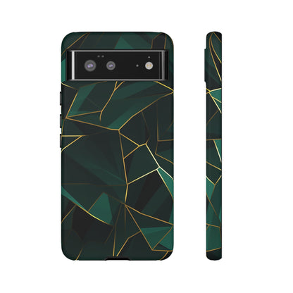 Emerald Veil - Geometric Luxe Phone Case Google Pixel 6 Matte
