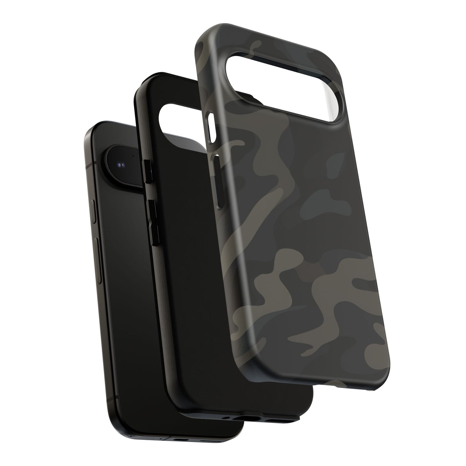 Black Camouflage Phone Case for iPhone, Samsung and Google Pixel