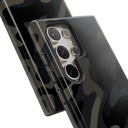 Black Camouflage Phone Case for iPhone, Samsung and Google Pixel