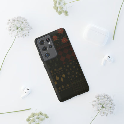 Black Luxury Phone Case for Christmas Festive Season - Tough design