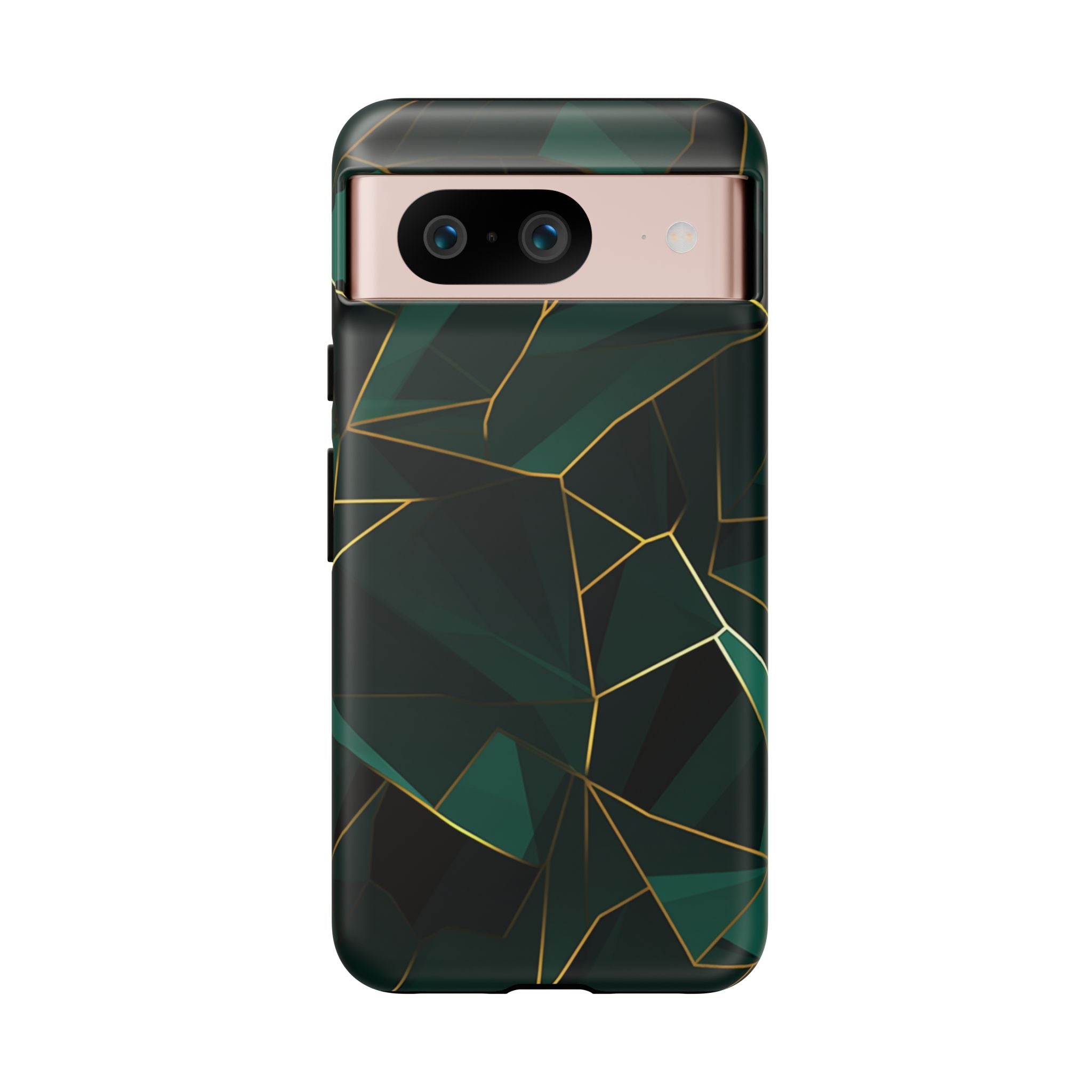 Emerald Veil - Geometric Luxe Phone Case Google Pixel 8 Matte