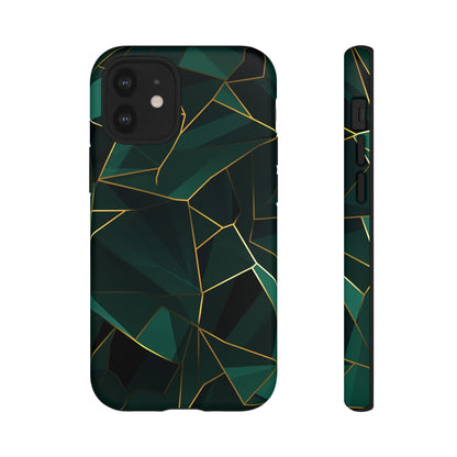 Emerald Veil - Geometric Luxe Phone Case iPhone 12 Mini Matte
