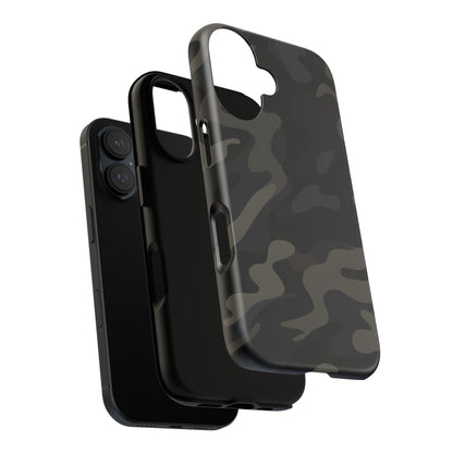 Black Camouflage Phone Case for iPhone, Samsung and Google Pixel