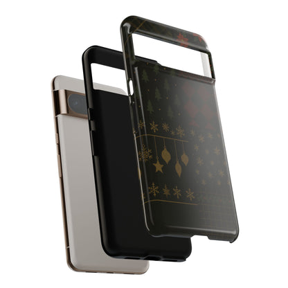 Black Luxury Phone Case for Christmas Festive Season - Tough design