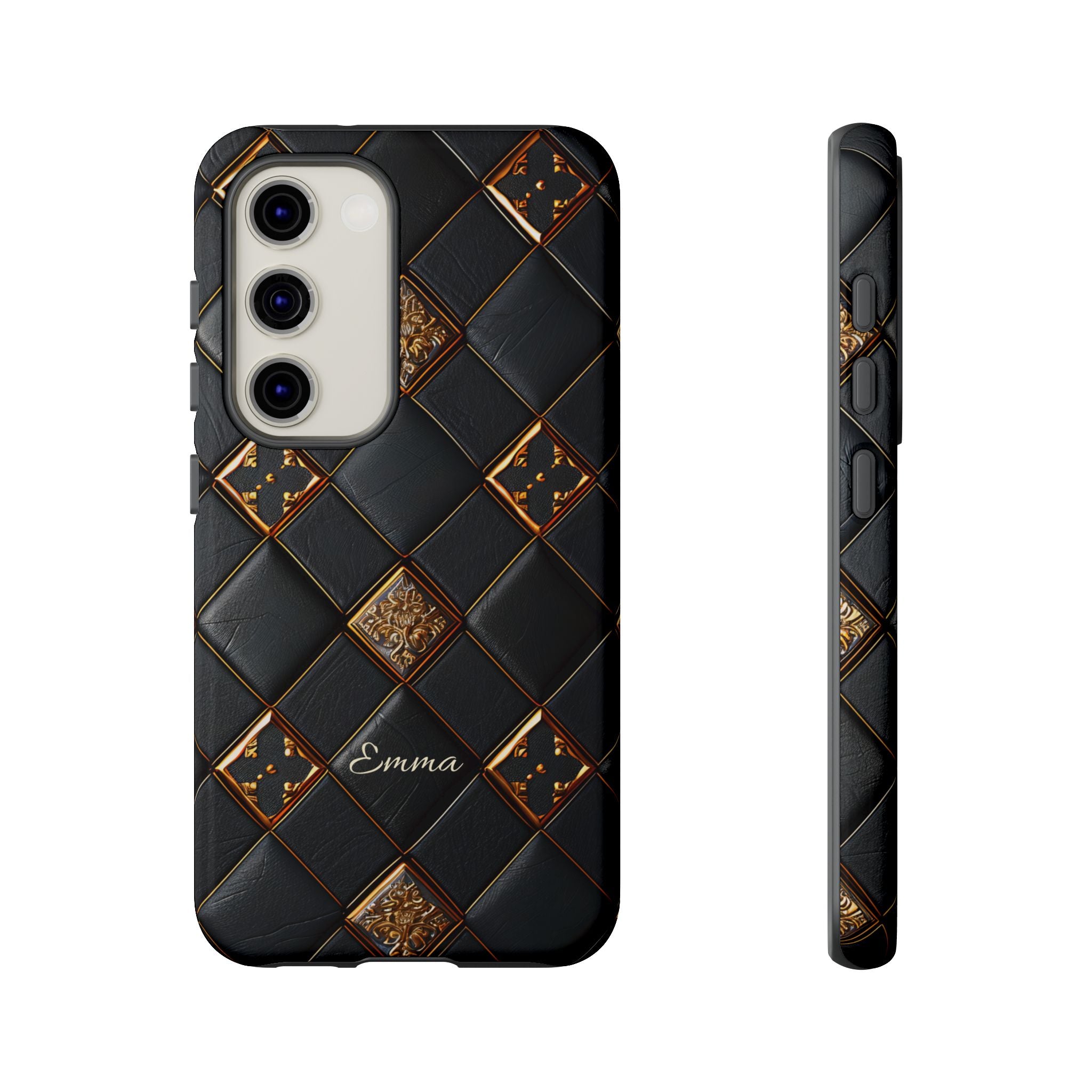 Phone Cases - Luxury Checkers Pattern Tough Cases for iPhone and Samsung Galaxy