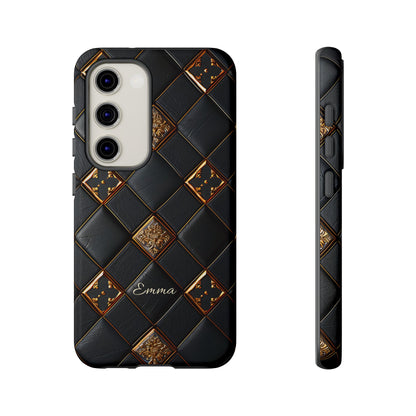 Phone Cases - Luxury Checkers Pattern Tough Cases for iPhone and Samsung Galaxy