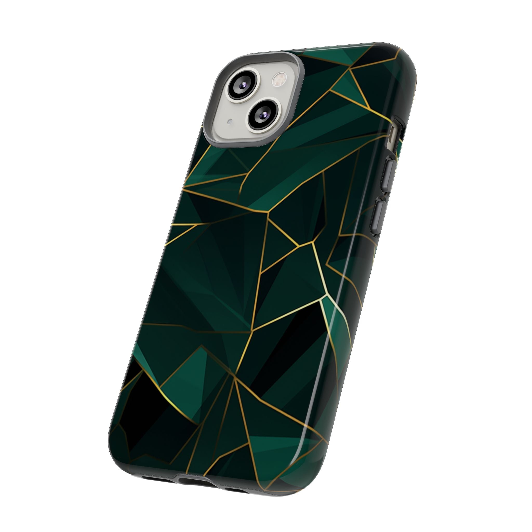 Emerald Veil - Geometric Luxe Phone Case