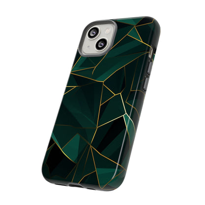 Emerald Veil - Geometric Luxe Phone Case