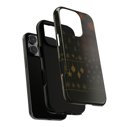 Black Luxury Phone Case for Christmas Festive Season - Tough design