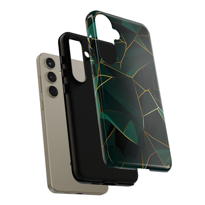 Emerald Veil - Geometric Luxe Phone Case
