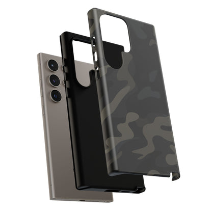Black Camouflage Phone Case for iPhone, Samsung and Google Pixel