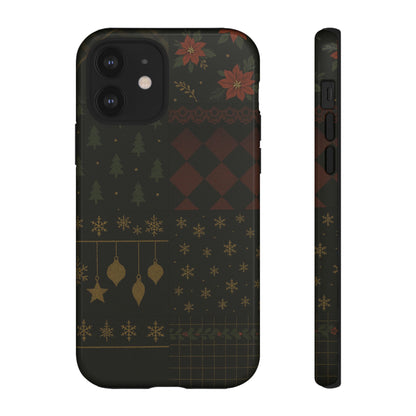 Black Luxury Phone Case for Christmas Festive Season - Tough design iPhone 12 Glossy