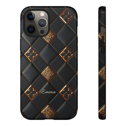 Phone Cases - Luxury Checkers Pattern Tough Cases for iPhone and Samsung Galaxy