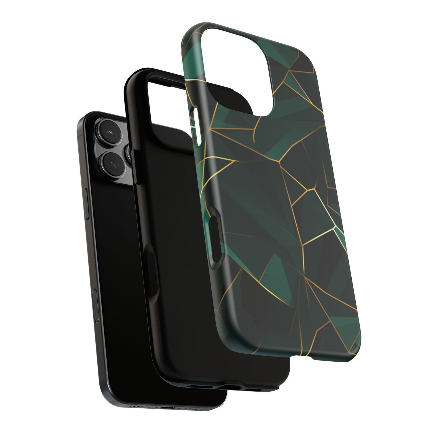 Emerald Veil - Geometric Luxe Phone Case