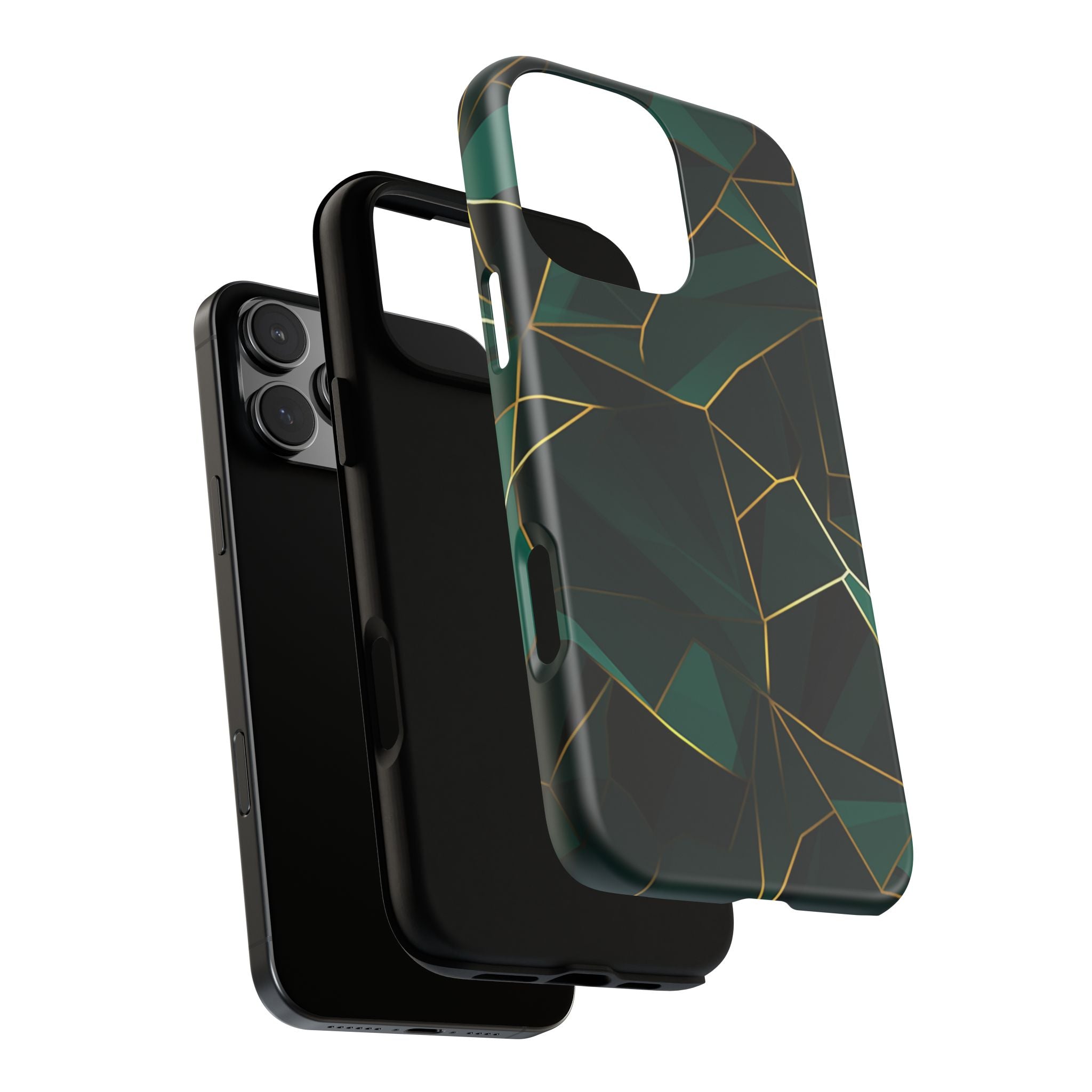 Emerald Veil - Geometric Luxe Phone Case