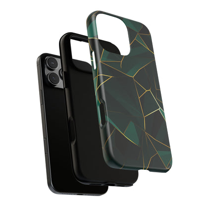 Emerald Veil - Geometric Luxe Phone Case